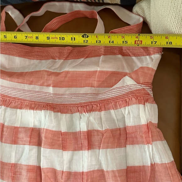 J. Crew NWT Tangerine Coral Orange Striped Babydoll Top Blouse Lined Side Zip 14 - Picture 15 of 15